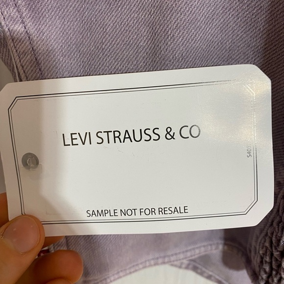NWT Levi’s Drea Corset Denim Jean Buttoned Purple Tank Crop Top Size Small - Picture 13 of 15